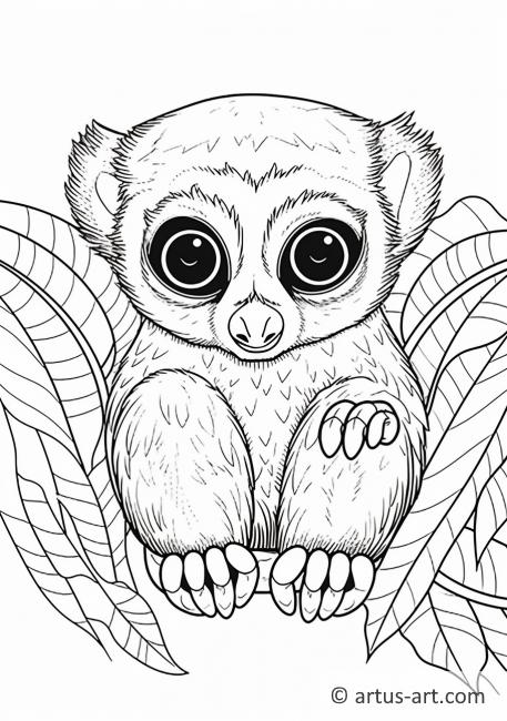 Loris Coloring Page For Kids